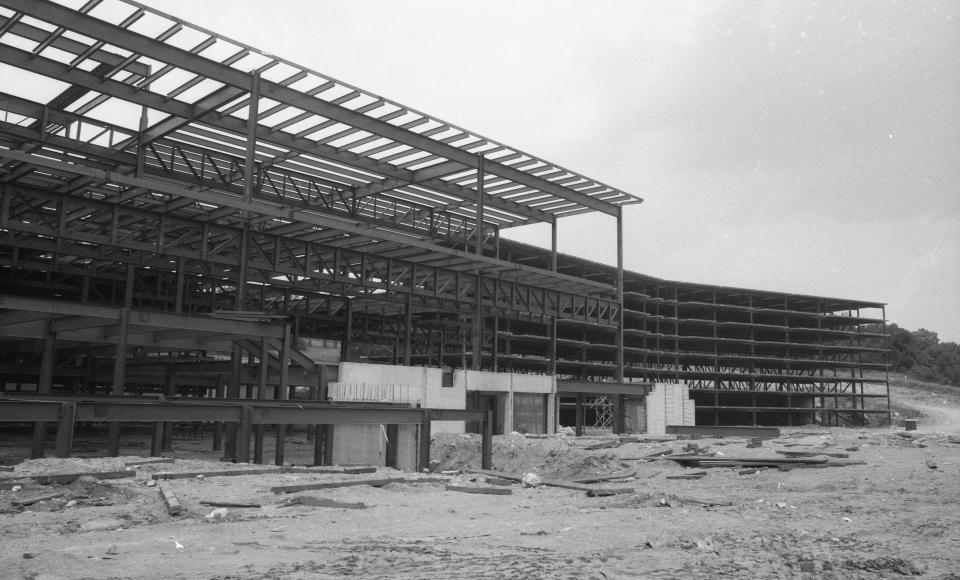 The construction of the $21 million Playboy Club-Hotel in Vernon Valley, Sussex County, as seen on July 18, 1970.