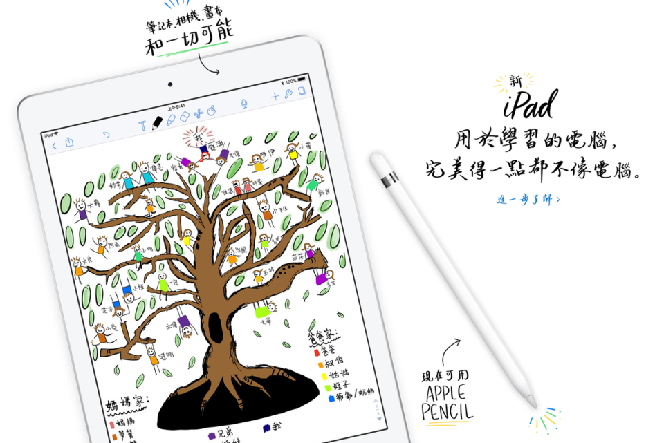 蘋果在芝加哥舉辦的教育活動中推出了新款iPad。（翻攝台灣蘋果官網）