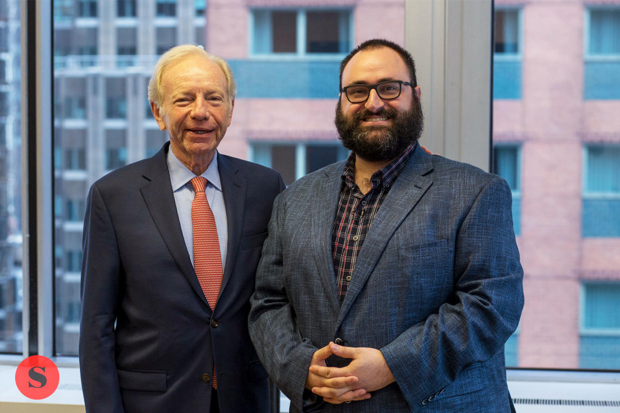 Joe Lieberman and Matt Rozsa in New York, July 2017 Photo by Salon