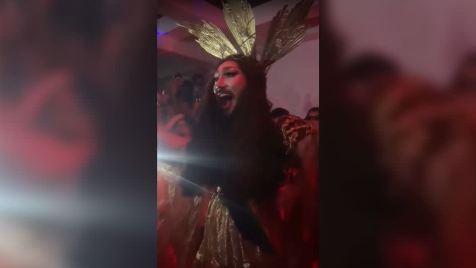 Social media videos of drag queen Pura Luka Vega singing to a rock version of The Lord's Prayer while dressed as Jesus became a topic of debate in the Philippines. - Christian Manalon/Youtube