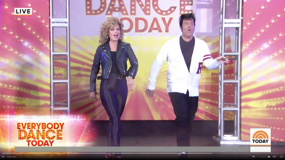 Savannah Guthrie & Carson Daly as Sandy & Danny from Grease