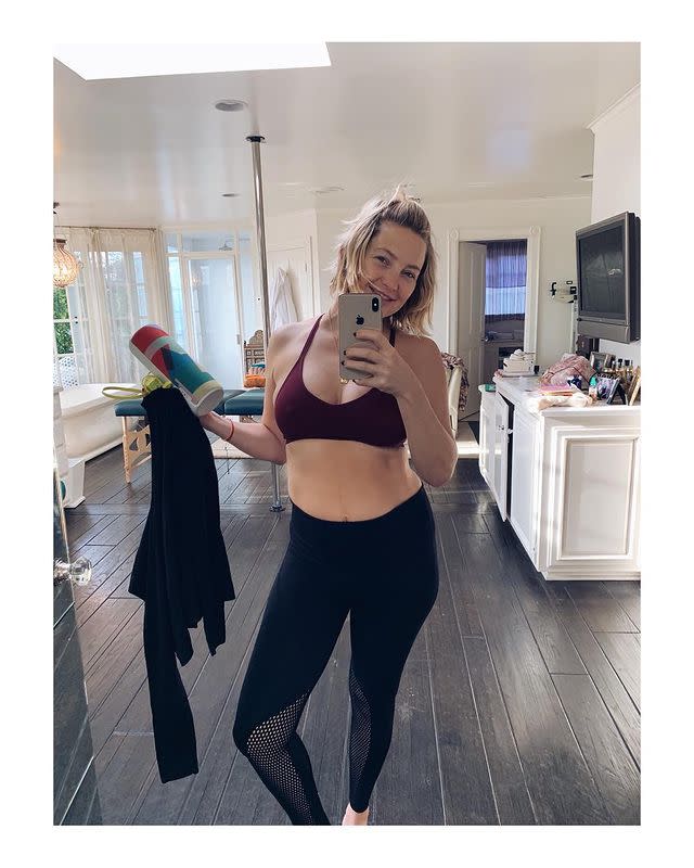 <p>Two months after her baby daughter Rani Rose was born, actress Kate Hudson shared a photo of her post-baby body, explaining she felt it was time to focus on her health. "I am on a mission right now to get back to my fighting weight," Kate wrote, adding she was also determined to regain her "strong body/mind back". Explaining the reason behind being so eager to get back in the gym, the How To Lose A Guy In 10 Days actress revealed she's shooting a new film in the spring, so "I'm looking to shed 25lbs". But she wants to do it sensibly, maintaining her milk production while she exercises, as well as also devoting all the time she needs to her family.</p><p><a href="https://www.instagram.com/p/BqxVXQxA4Y5/?utm_source=ig_embed&utm_medium=loading" rel="nofollow noopener" target="_blank" data-ylk="slk:See the original post on Instagram;elm:context_link;itc:0;sec:content-canvas" class="link ">See the original post on Instagram</a></p>