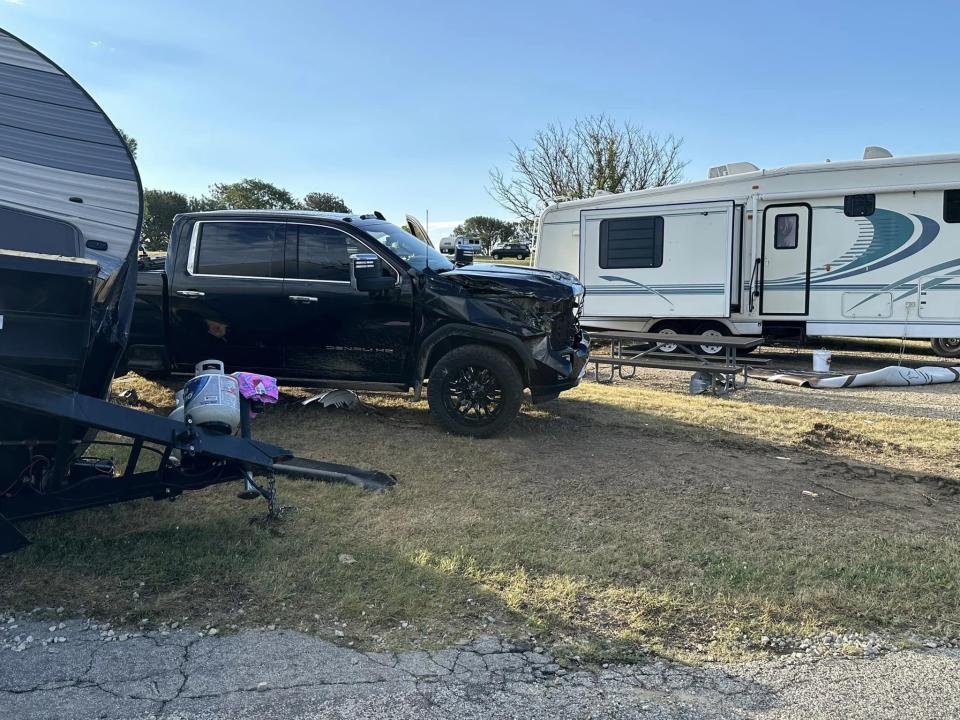 A severe thunderstorm toppled multiple campers at Wilson Lake on Wednesday, July 3, 2024. (Courtesy Mike Schoech)