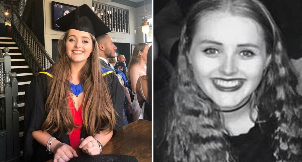 Grace Millane shown in photos prior to being killed in New Zealand by a stranger she met on Tinder.