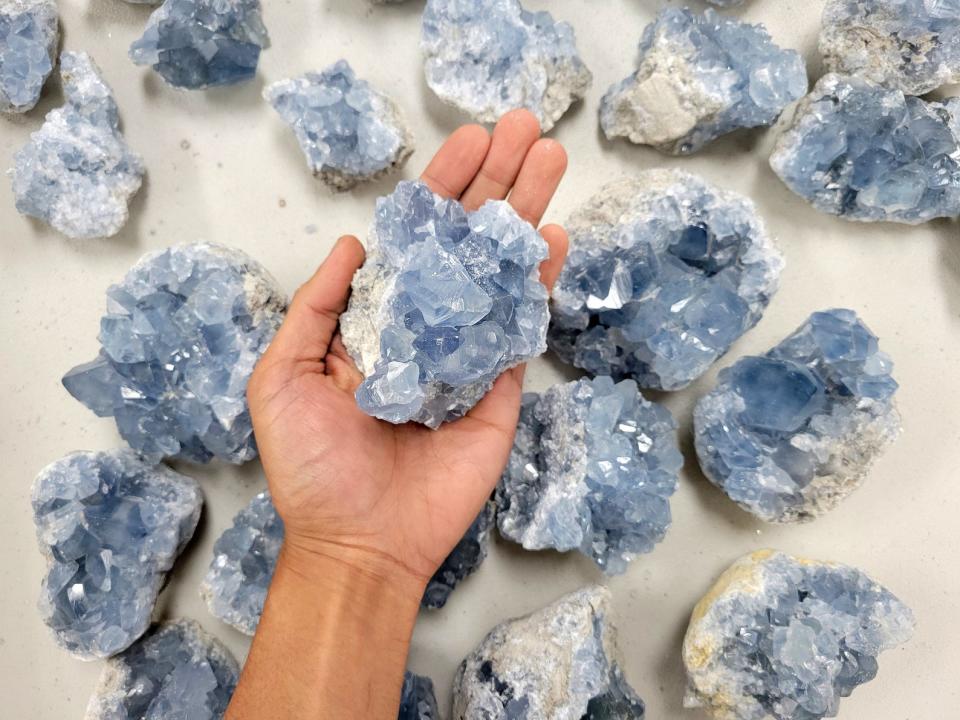 <p><a href="https://go.redirectingat.com?id=74968X1596630&url=https%3A%2F%2Fwww.etsy.com%2Flisting%2F1088375434%2Fcelestite-crystal-cluster-raw-celestite&sref=https%3A%2F%2Fwww.cosmopolitan.com%2Flifestyle%2Fg31082493%2Fbest-crystals-for-protection-zodiac-sign%2F" rel="nofollow noopener" target="_blank" data-ylk="slk:Shop Now;elm:context_link;itc:0;sec:content-canvas" class="link ">Shop Now</a></p><p>Celestite Crystal Cluster, Raw Celestite Geode, Large Celestine Stones</p><p>$12.50</p><p>etsy.com</p>