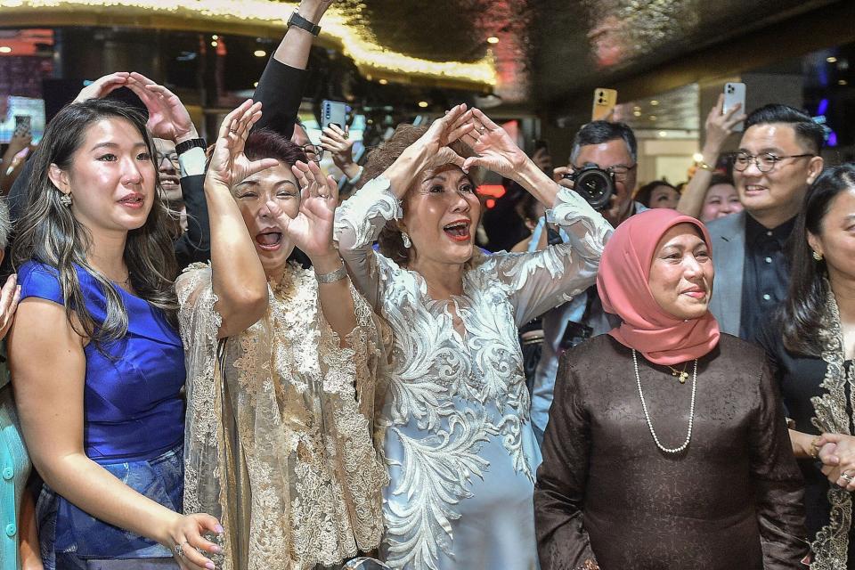 Michelle Yeoh's mother Janet celebrates her Oscar win