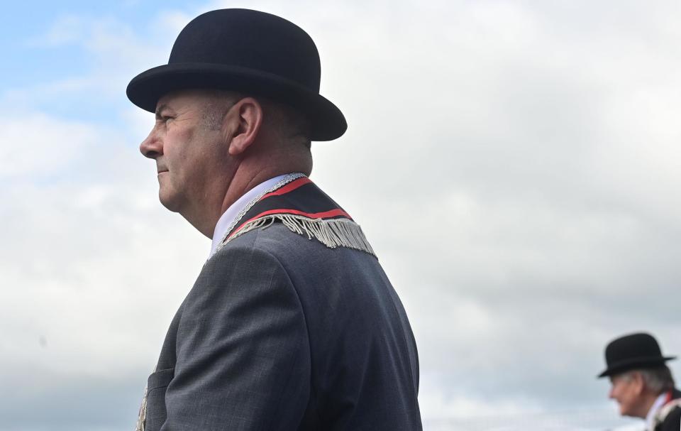 One of the many Royal Black Institution members who took part in Saturday's parade in Lisburn. (Photo: Colm Lenaghan/Pacemaker)