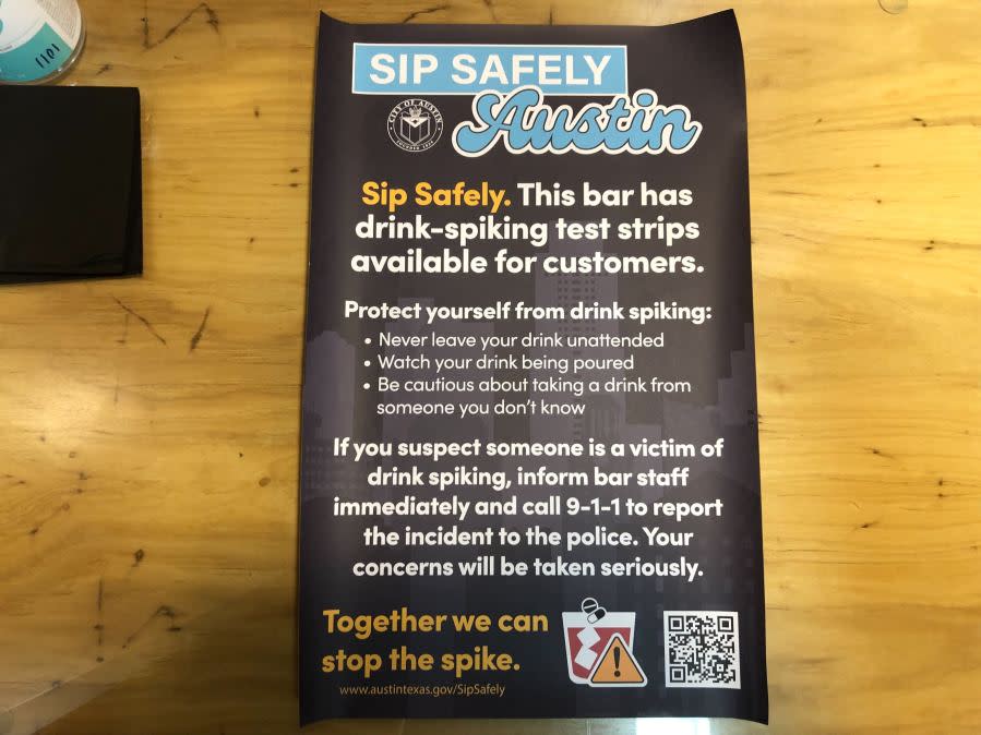 Sip Safely is a pilot program designed to raise awareness around drink spiking and prevention in Austin’s entertainment districts (KXAN Photo/Ed Zavala)