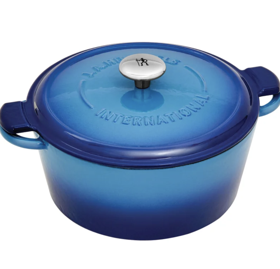 Henckels Cast Iron Dutch Oven in blue ombre (Photo via Wayfair)