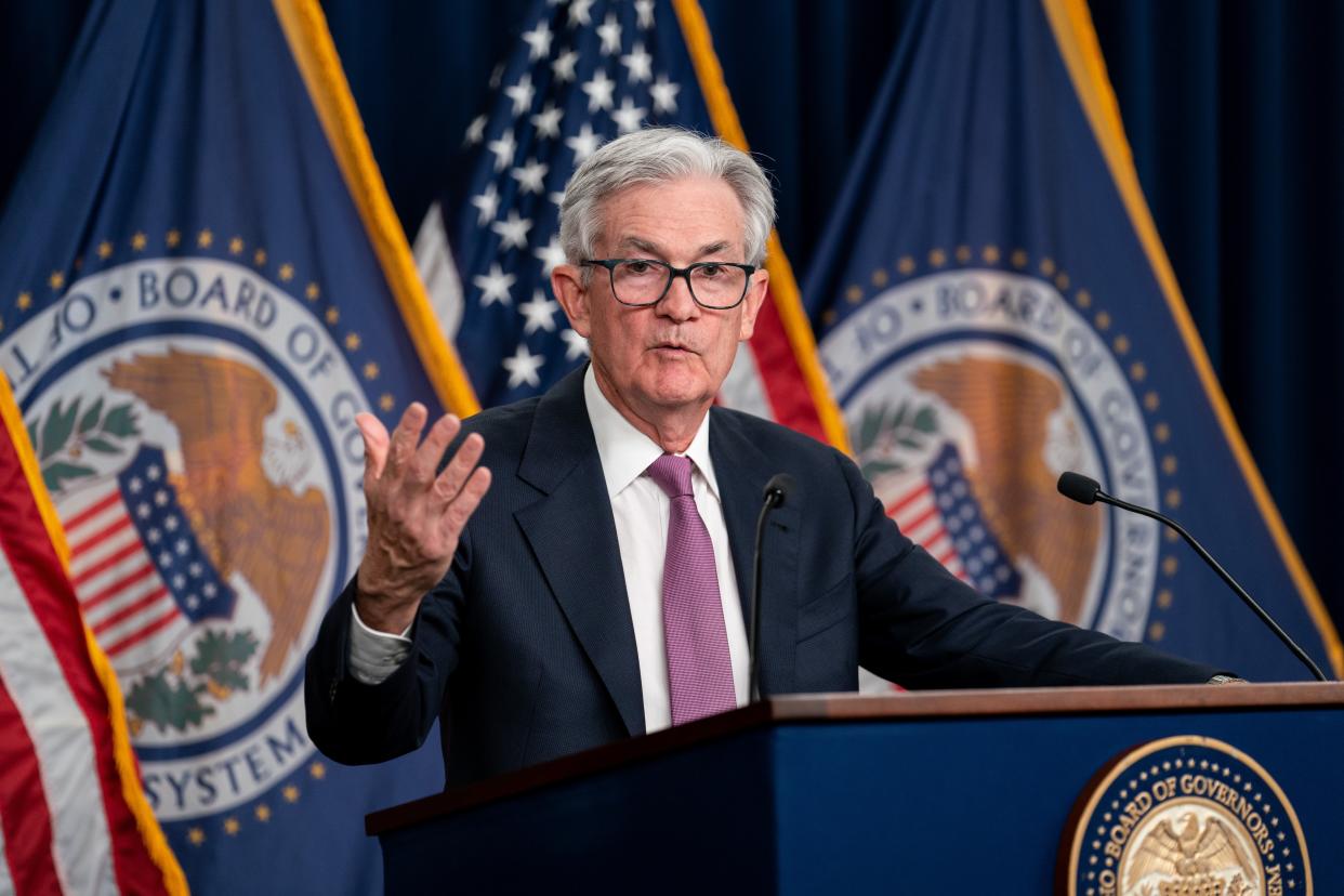 U.S. Federal Reserve Chair Jerome Powell attends a press conference in Washington, D.C., the United States, on Feb. 1, 2023. The U.S. Federal Reserve on Wednesday implemented its first rate hike in the new year. The central bank hiked rates by a quarter percentage point, marking the eighth time the Fed has raised rates since it began tightening in March last year. (Photo by Liu Jie/Xinhua via Getty Images)