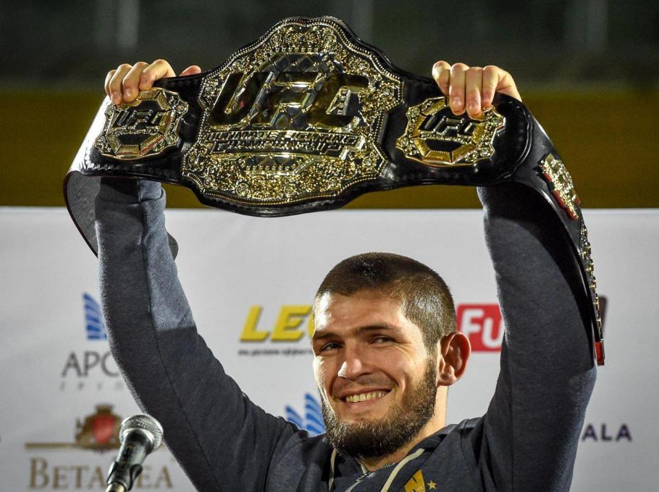 Khabib called out Mayweather after defeating McGregor (AFP/Getty)