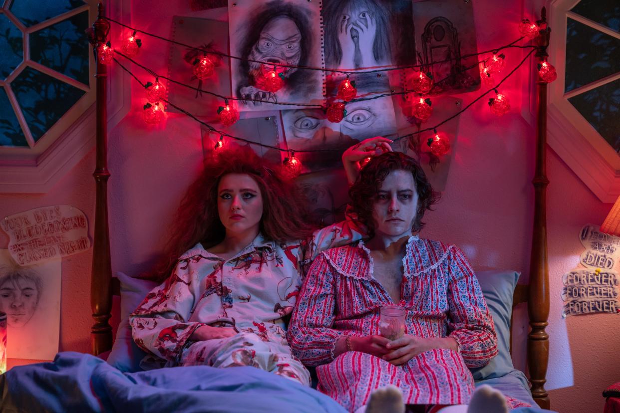 Lisa Swallows (Kathryn Newton) befriends an accidentally resurrected Victorian corpse (Cole Sprouse) in the horror comedy "Lisa Frankenstein."