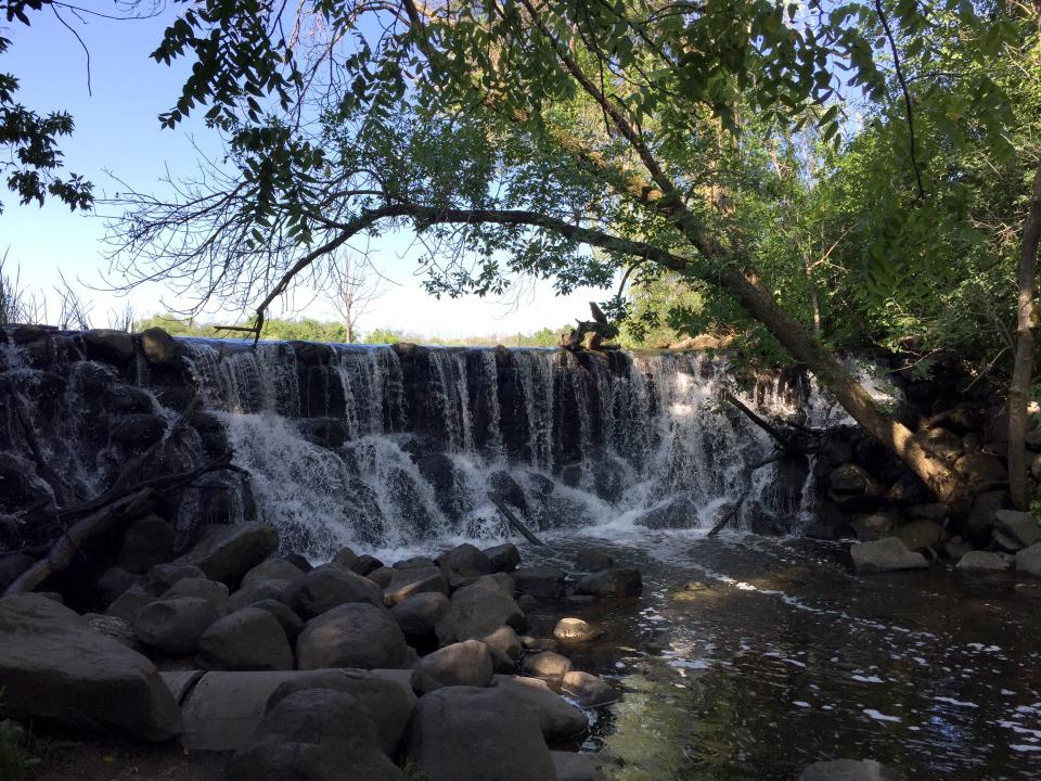 Waterfall at the Wehr Nature Center in Franklin.