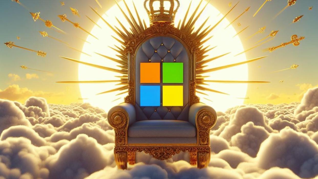  Microsoft seating on the world's most valuable company throne. 