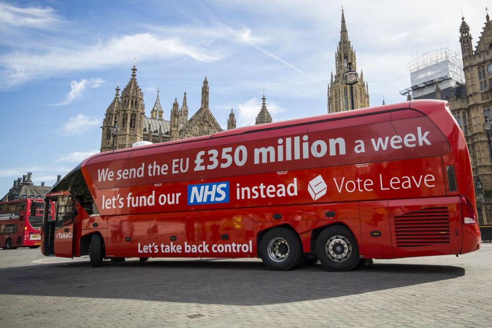 Mr Cummings is credited with coming up with the '£350 million for the NHS' slogan(Jack Taylor/Getty Images)