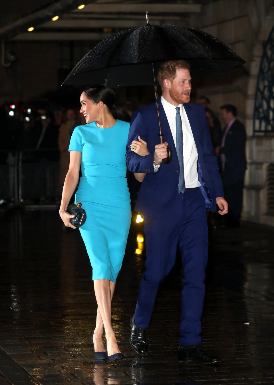 LONDON, ENGLAND - MARCH 05: Meghan, Duchess of Sussex and Prince Harry, Duke of Sussex attend The Endeavour Fund Awards at Mansion House on March 05, 2020 in London, England. (Photo by Chris Jackson/Getty Images)