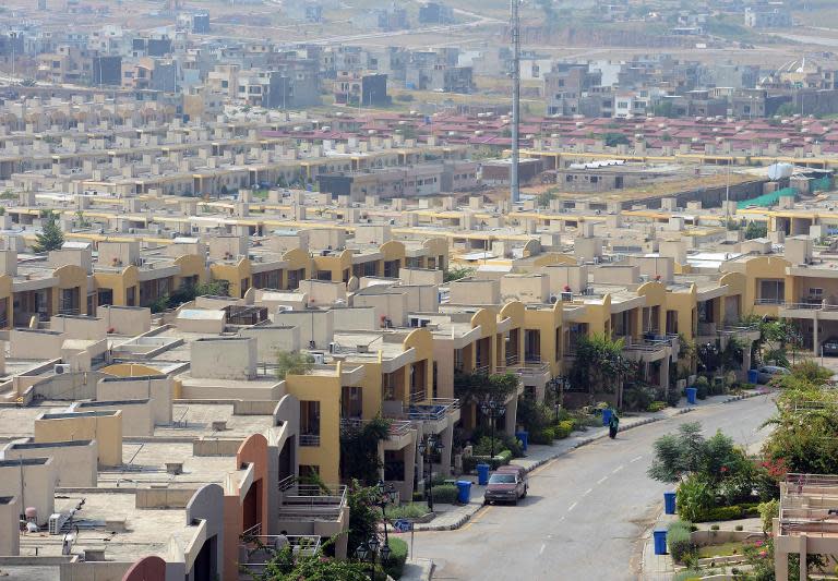 Residential buildings are seen inside Pakistan's Bahria Town private development in Rawalpindi on October 2, 2013