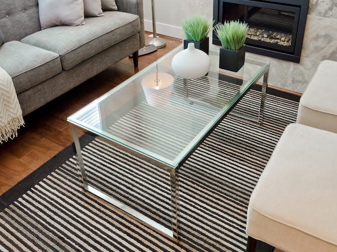 glass coffee table