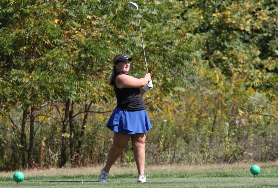 Ontario's Brinlee Kreger has flourished in her very first experience with competitive golf and has the Warriors looking to make a little postseason noise.