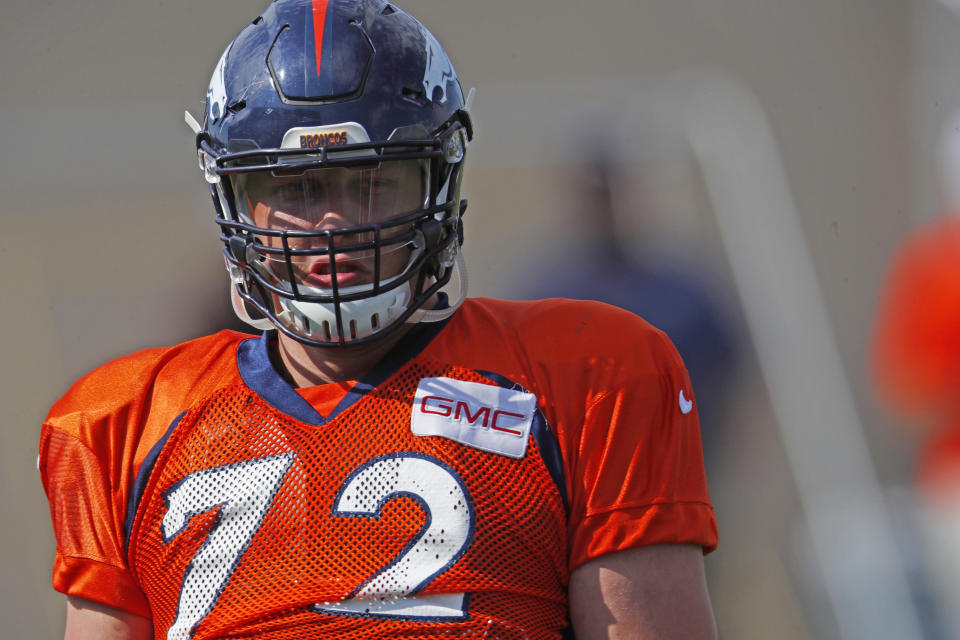 Denver Broncos offensive tackle Garett Bolles did not have his fifth-year option picked up. (AP Photo/David Zalubowski, File)