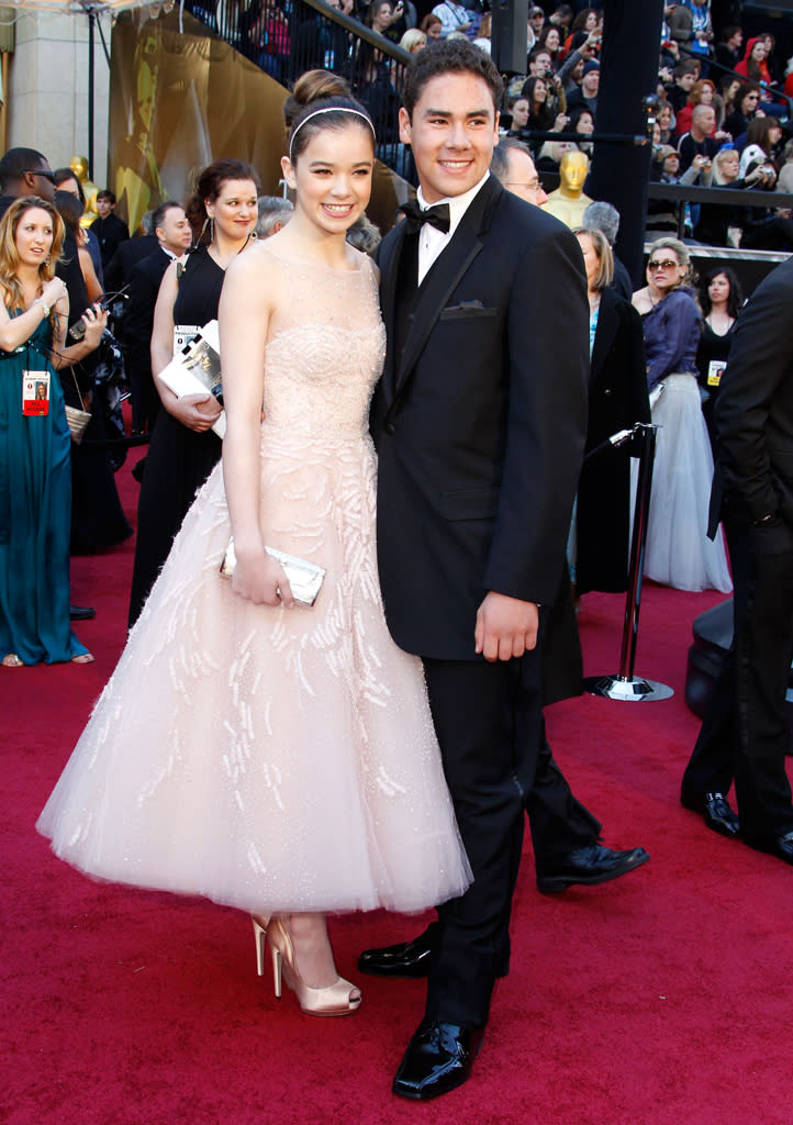 Hailee Steinfeld and her brother Griffin Steinfeld arrive at the 83rd Annual Academy Awards on February 27, 2011 in Hollywood, California.