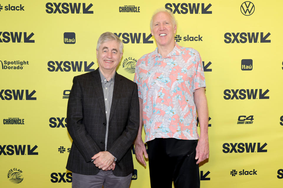 Bill Walton and Director Steve James attend the 'The Luckiest Guy in the World' world premiere at SXSW on March 15, 2023 in Austin, Texas.