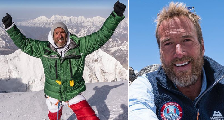 Ben Fogle celebrating his climb in memory of his son. (Instagram)