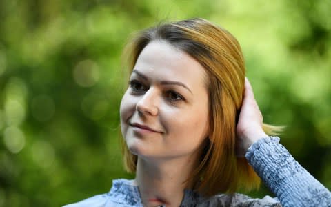 Yulia Skripal appeared in a television broadcast less than four months after being exposed to the deadly novichok agent - Credit: AFP