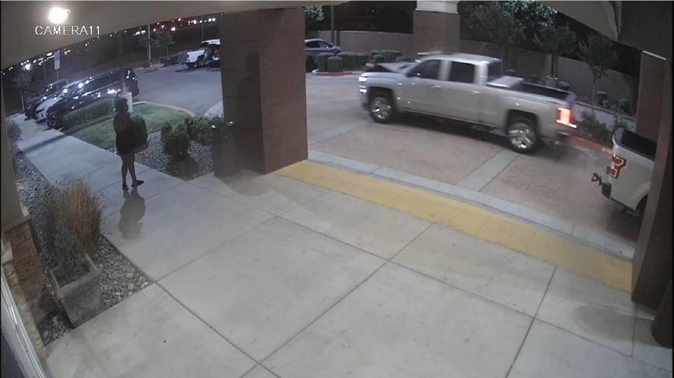 Fresno police released photos on Friday, May 13, 2022, of a Chevrolet Silverado they say was involved in a fatal hit-and-run earlier n the day.