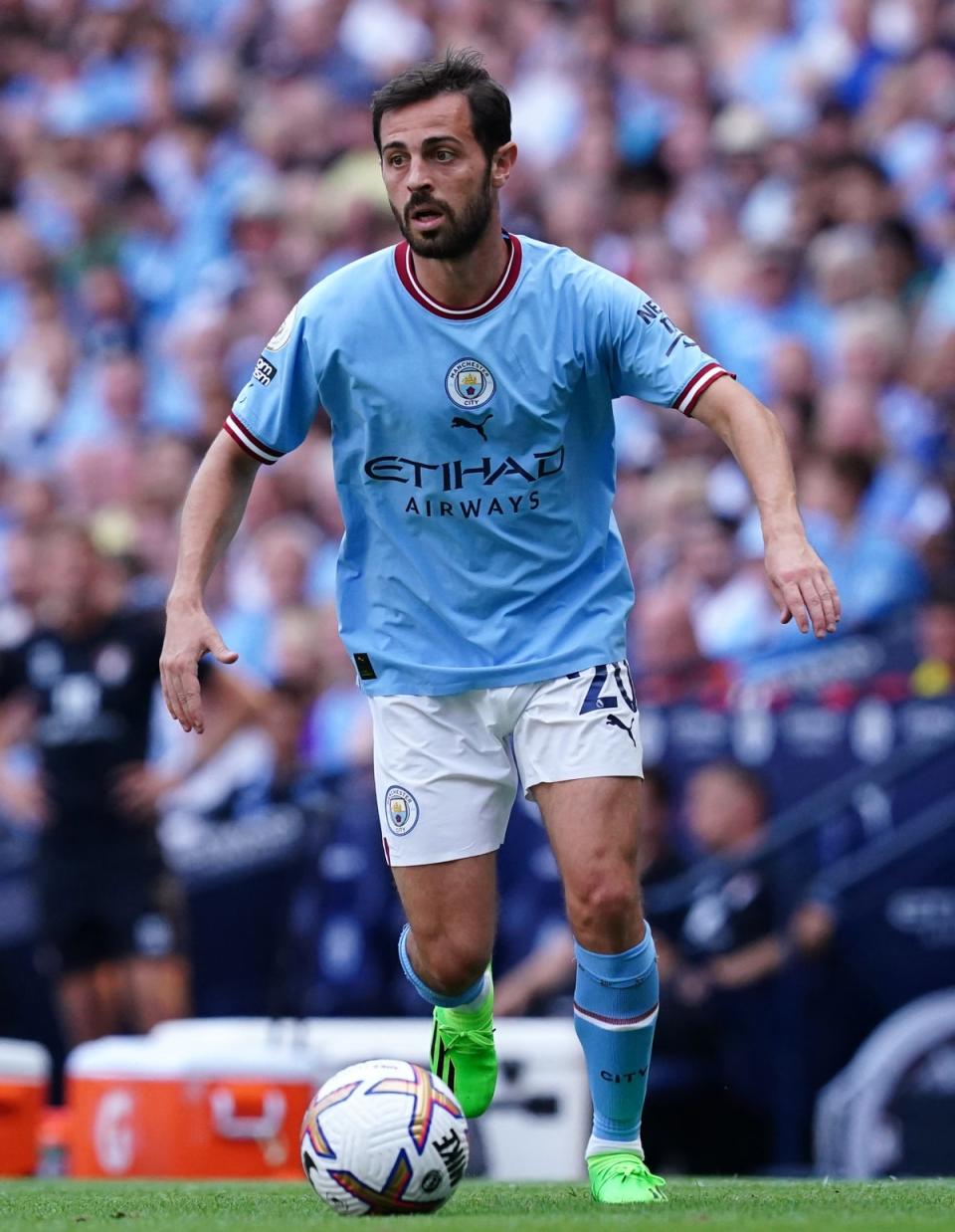 Pep Guardiola hailed the performance of Bernardo Silva in Manchester City’s come-from-behind win over Crystal Palace (Martin Rickett/PA) (PA Wire)