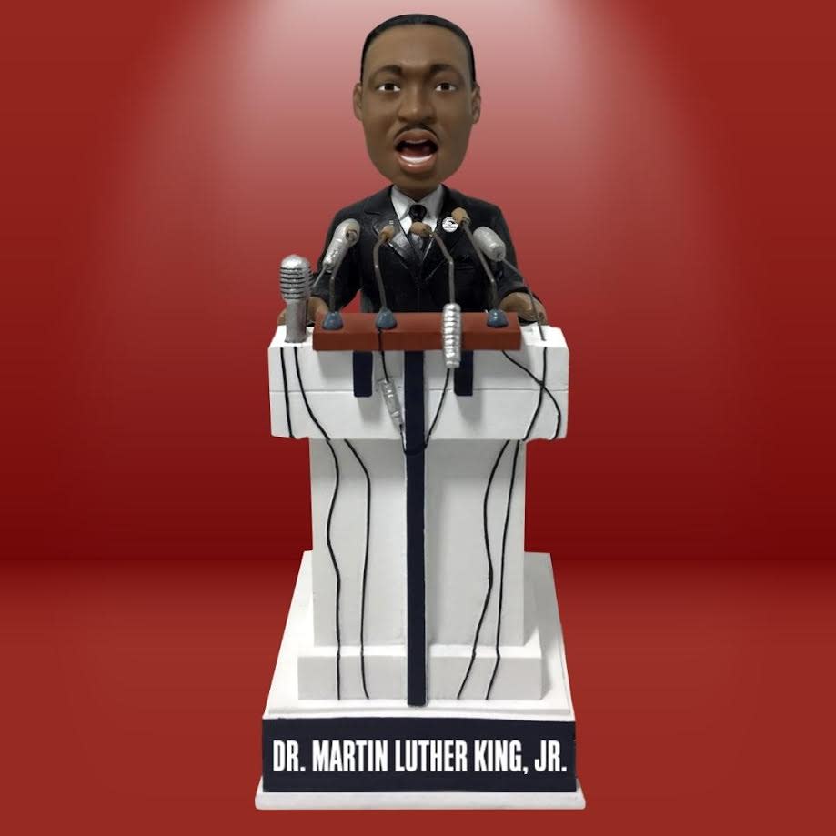 A talking bobblehead of the Rev. Martin Luther King Jr. was unveiled in honor of his birthday on Jan. 16.