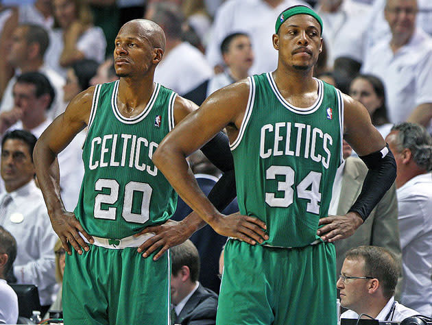 Ray Allen and Paul Pierce. (Getty Images)