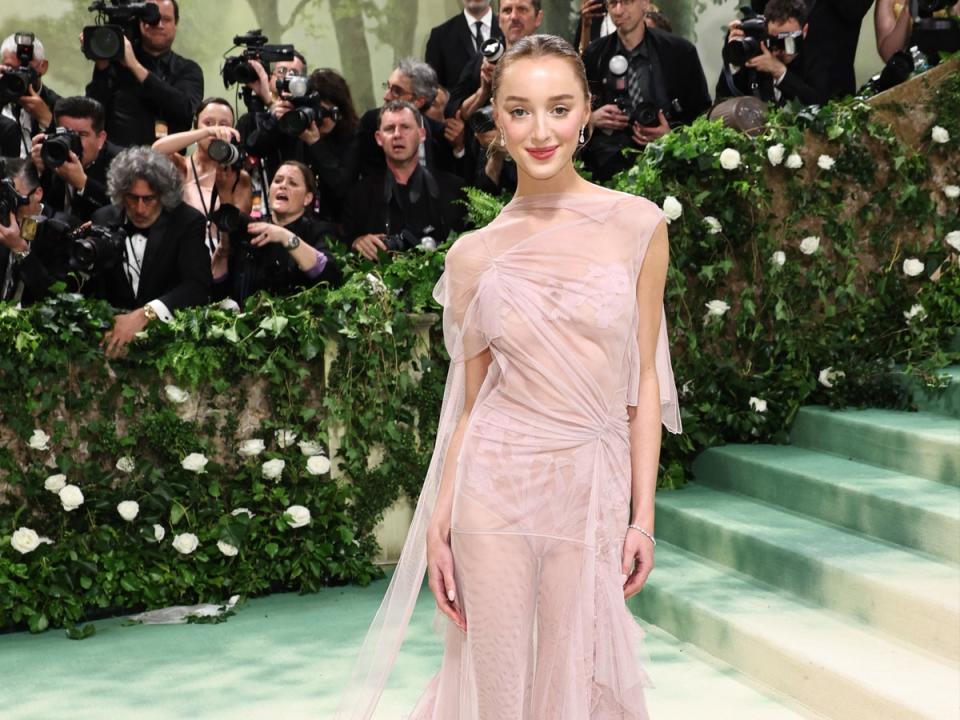 Phoebe Dynevor attends The 2024 Met Gala Celebrating “Sleeping Beauties: Reawakening Fashion” at The Metropolitan Museum of Art on May 2024 in New York City. (Getty Images)