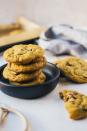 <p>Take your traditional chocolate chip cookies up a notch by adding cardamom, brown butter and some creamy pumpkin. </p><p>Get the<strong> <a href="http://cookienameddesire.com/brown-butter-pumpkin-chocolate-chip-cookies-recipe/" rel="nofollow noopener" target="_blank" data-ylk="slk:Brown Butter Pumpkin Chocolate Chip Cookies recipe;elm:context_link;itc:0;sec:content-canvas" class="link ">Brown Butter Pumpkin Chocolate Chip Cookies recipe</a></strong> from A Cookie Named Desire. </p>