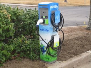 MetLife electric-car charging station for employee use