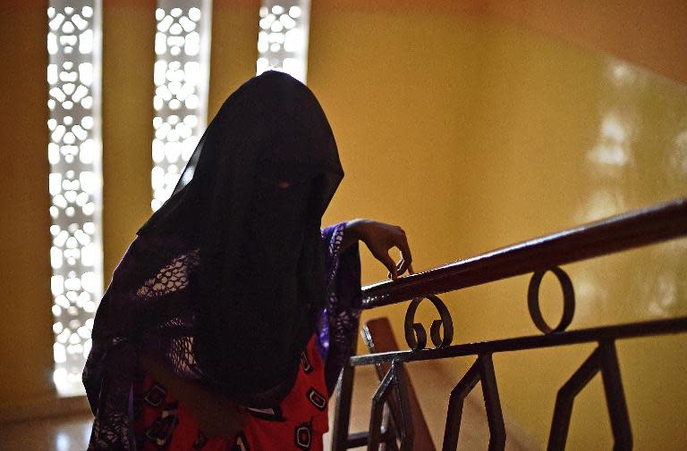 Fatima, 14, who was arrested after reporting a rape, pictured at the Elman Centre in Mogadishu