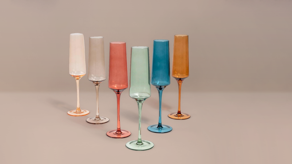 a group of colorful glasses