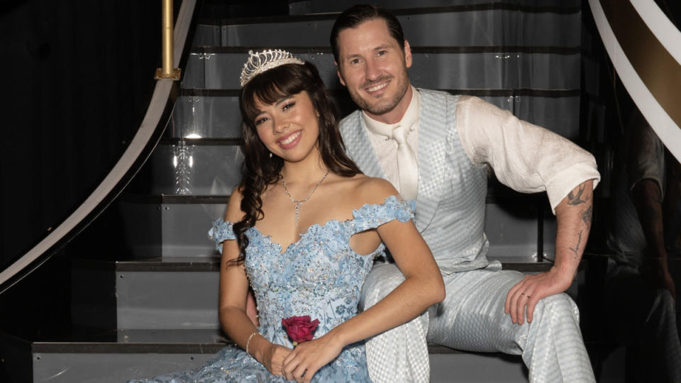 Xochitl Gomez and Val Chmerkovskiy<p>Disney/Christopher Willard</p>