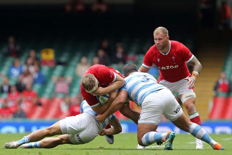 Una imagen del primer encuentro entre los Pumas y Gales jugado en Cardiff