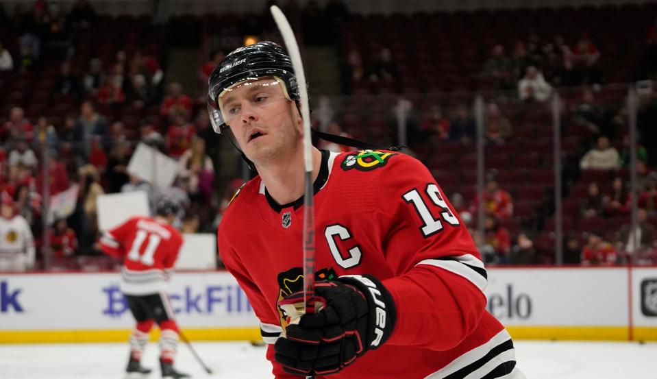 Chicago Blackhawks center Jonathan Toews has not played since Jan. 28