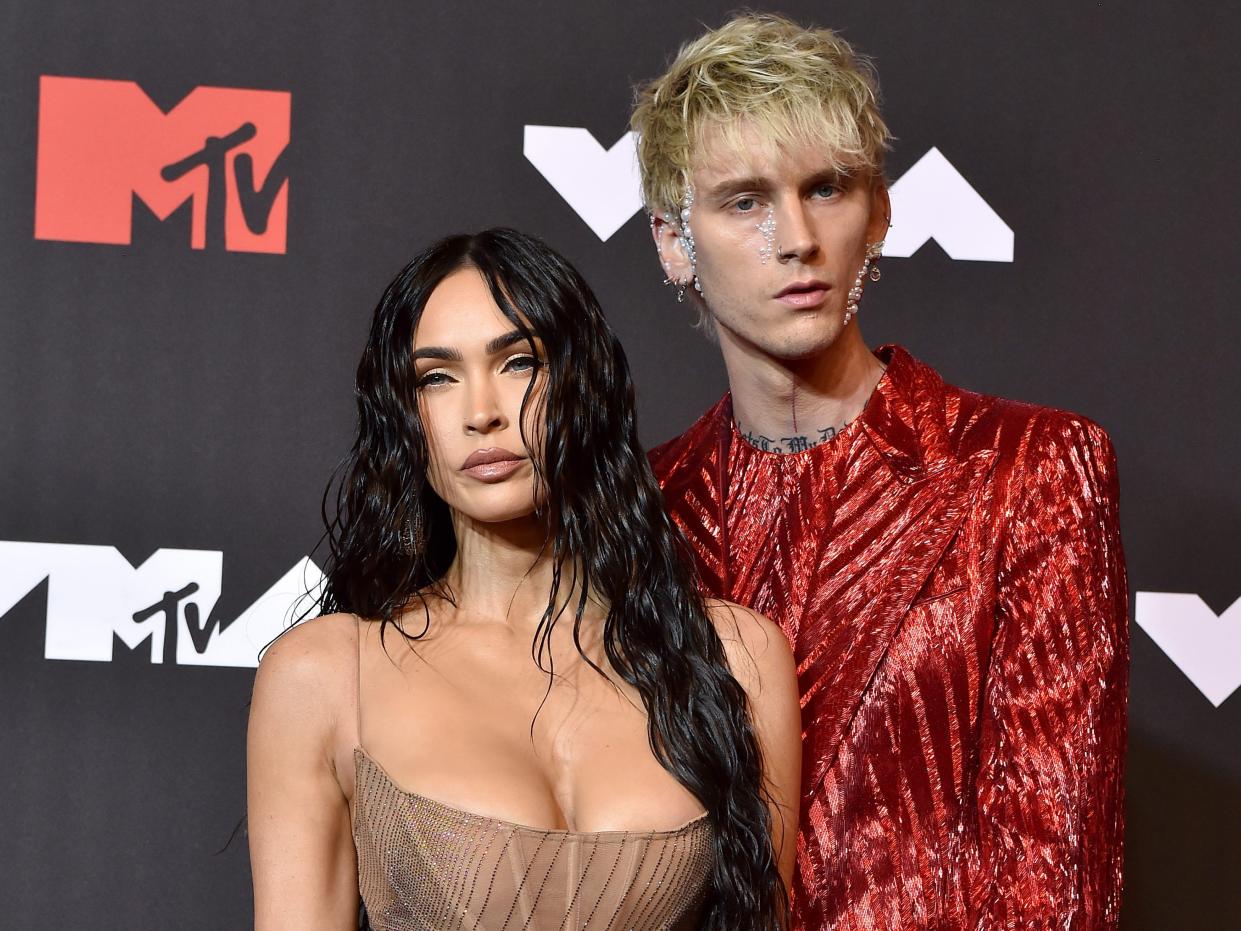 Megan Fox and Machine Gun Kelly attend the 2021 MTV Video Music Awards at Barclays Center on September 12, 2021 in the Brooklyn borough of New York City.