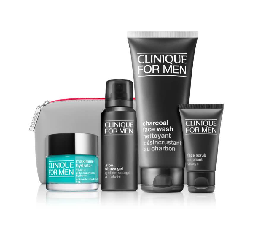 This set includes four bestsellers from Clinique, including a full-size face wash and travel-size facial scrub. If he's spending a lot of time taking care of his beard, he can at follow a skin care routine, too, to make his skin stays glowing.  <a href="https://fave.co/2IPDQjZ" target="_blank" rel="noopener noreferrer">Find it for $46 at Nordstrom</a>.