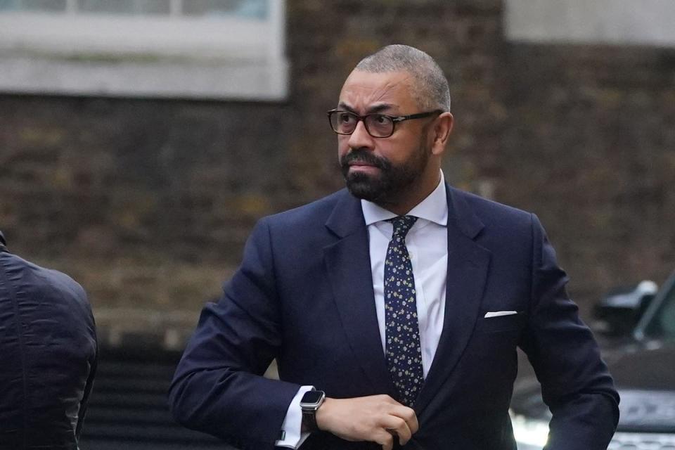 James Cleverly said scaling war memorials is ‘an insult’ (Victoria Jones, PA) (PA Wire)