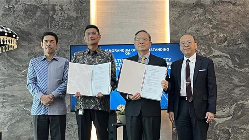 台印尼雙方簽署「標準及符合性評鑑領域合作備忘錄」。圖／經濟部提供