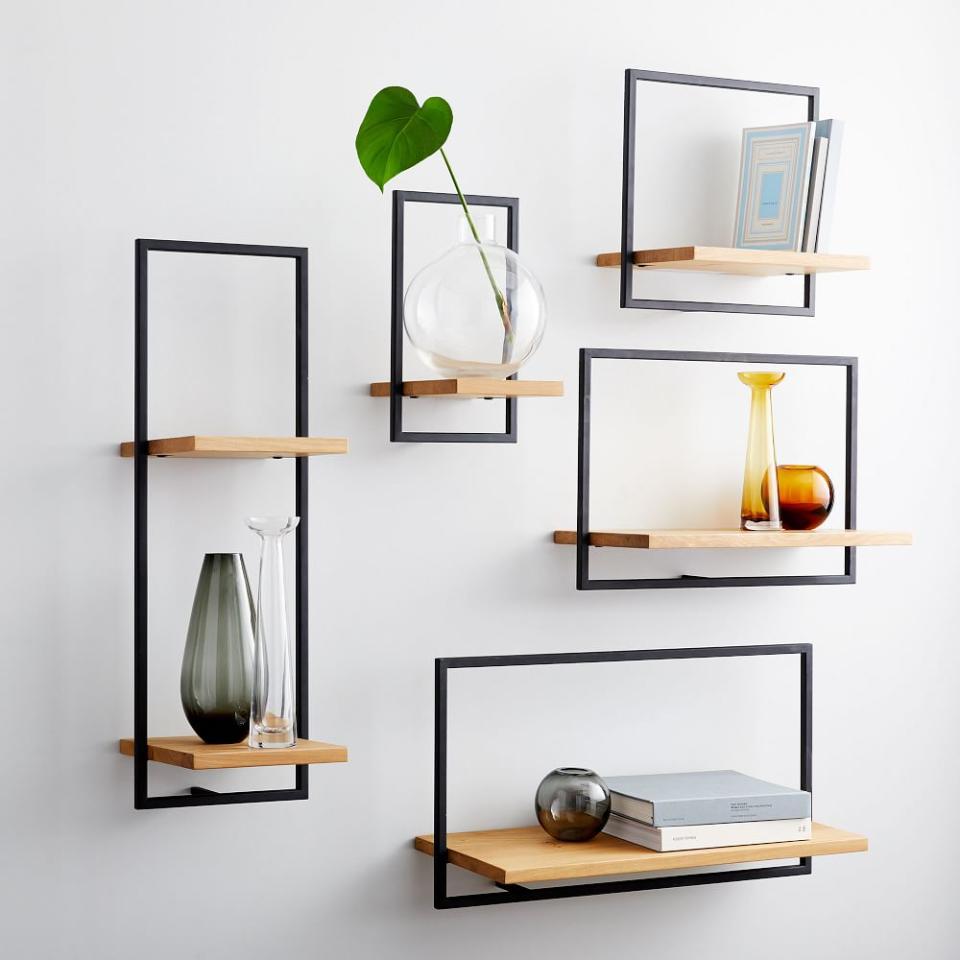 wall shelfmate wood metal wall shelves