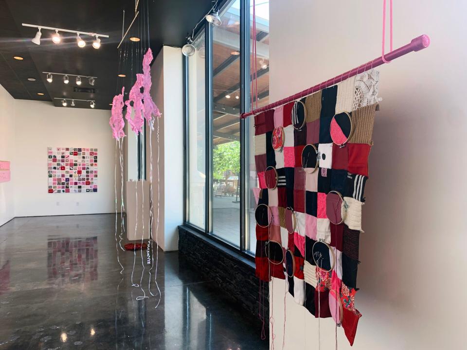 Hysteria at the Contracommon gallery showcases mixed-media pieces from Dallas-based artists Molly Margaret Sydnor.