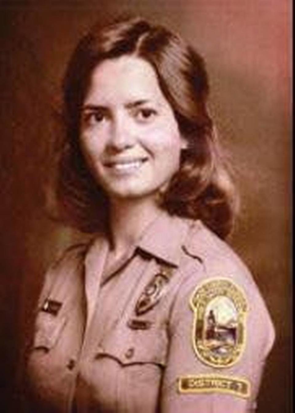 Grace O’Donnell — then known as Grace Moreyra — is credited with being the first Cuban-American woman to be sworn in as a police officer in the United States when she joined the Miami-Dade Police Department in 1974.