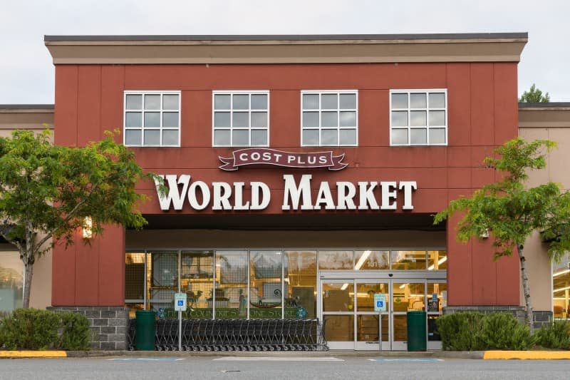 Redmond, WA, USA - June 04, 2023; Facade of Cost Plus World Market store owned by Kingswood Capital Magement with no people