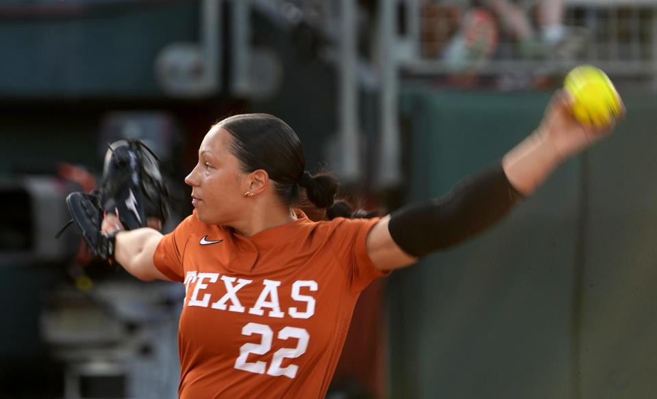 Texas pitcher Estelle Czech put the clamps on Oklahoma in Sunday's 2-1 win at McCombs Field. Texas' Big 12 series win was the Sooners' first conference series loss since 2011, and it put the Longhorns back in the chase for a conference championship.