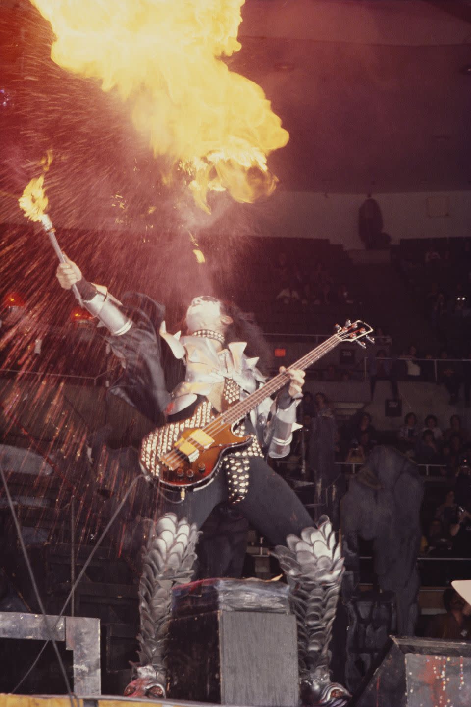 Gene Simmons Lights His Hair on Fire in 1973
